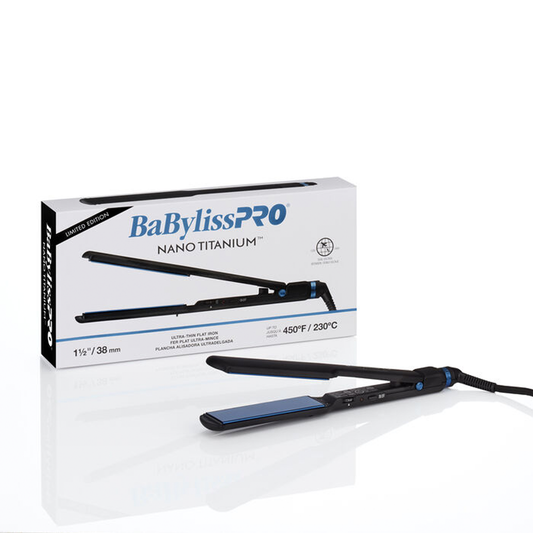 Plancha BabylissPRO NanoTitanium Edition Limited Negra y Azul 1″ Ultrafina