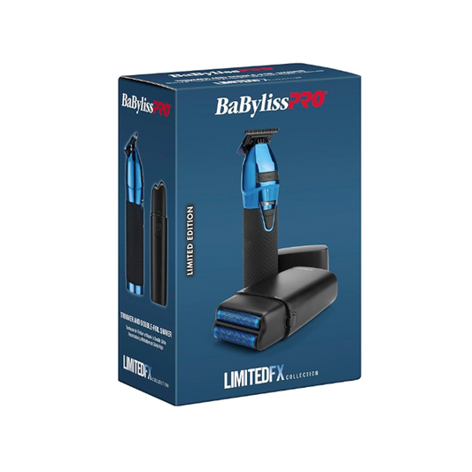 BaBylissPRO LIMITEDFX – Combo de recortadora y afeitadora, color negro y azul