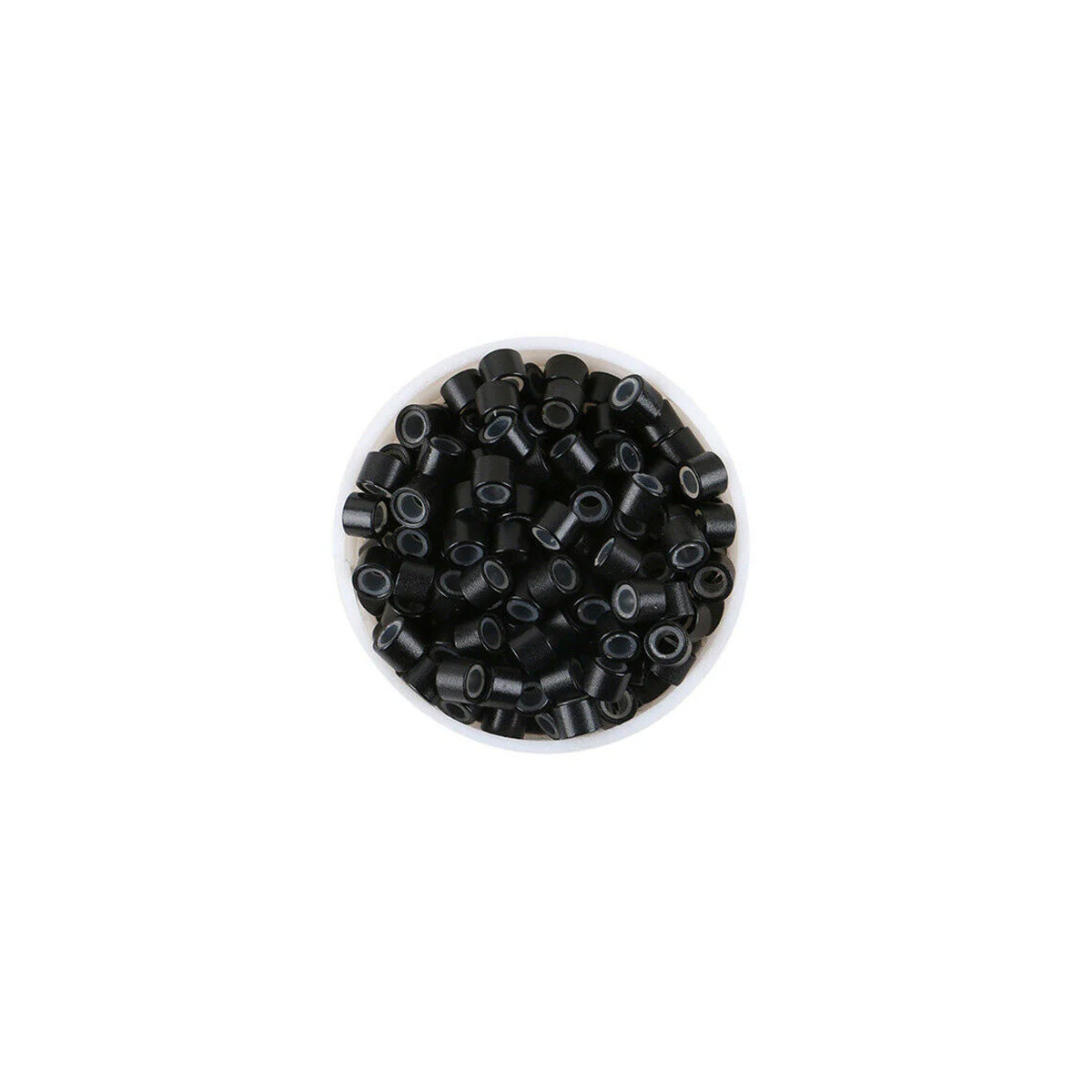 Micro Rings de Silicona 1,000 pzs Diamond - Negro