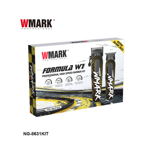 WMARK Formula W1 Pro Kit de Peluquería de Alta Velocidad Cortapelos y Recortadora NG-8631KIT Corte
